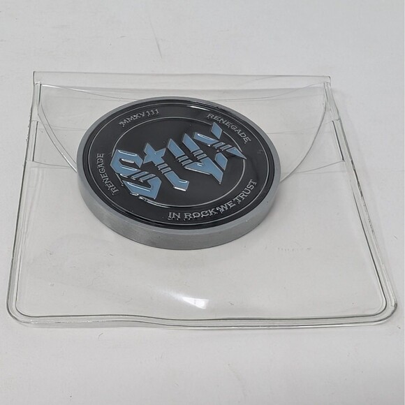 Styx 2019 MMXIX Tour Limited Edition VIP Coin - In Rock We Trust - Renegade SWAG - Picture 3 of 3